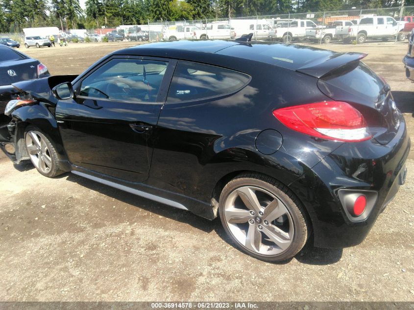 2013 HYUNDAI VELOSTER TURBO W/BLACK INT - KMHTC6AE3DU137395