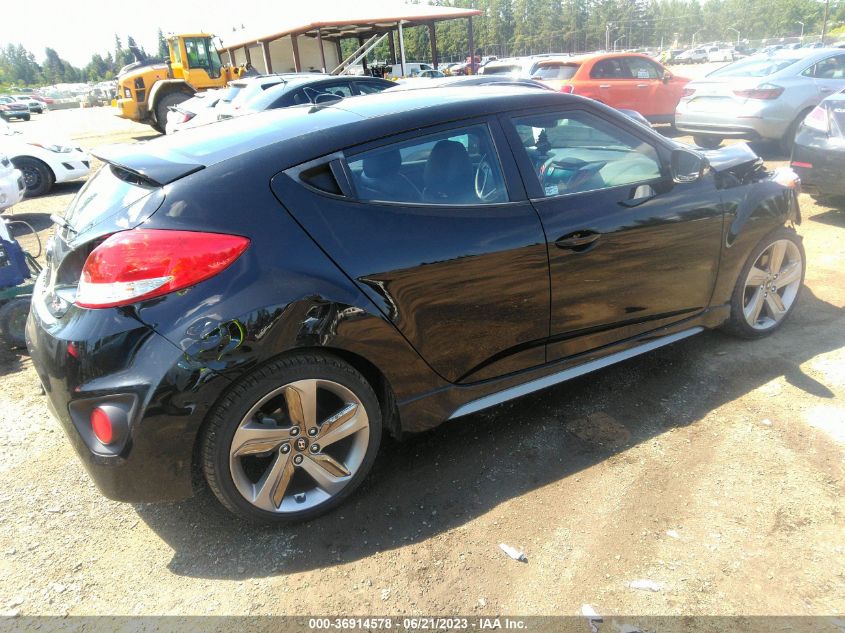 2013 HYUNDAI VELOSTER TURBO W/BLACK INT - KMHTC6AE3DU137395
