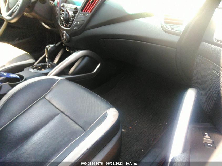 2013 HYUNDAI VELOSTER TURBO W/BLACK INT - KMHTC6AE3DU137395