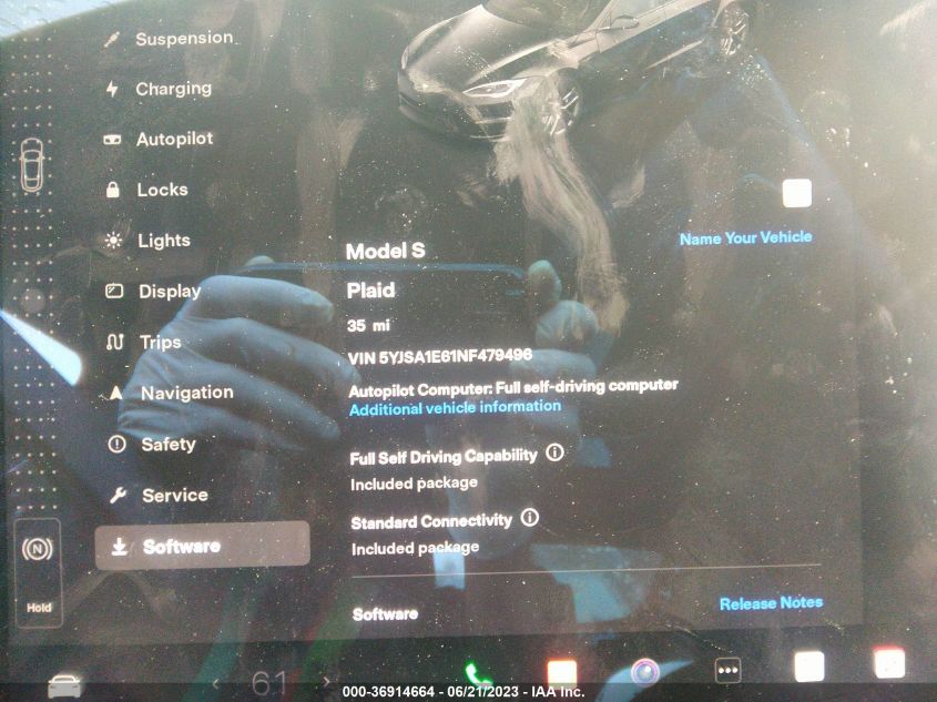 2022 TESLA MODEL S PLAID - 5YJSA1E61NF479496