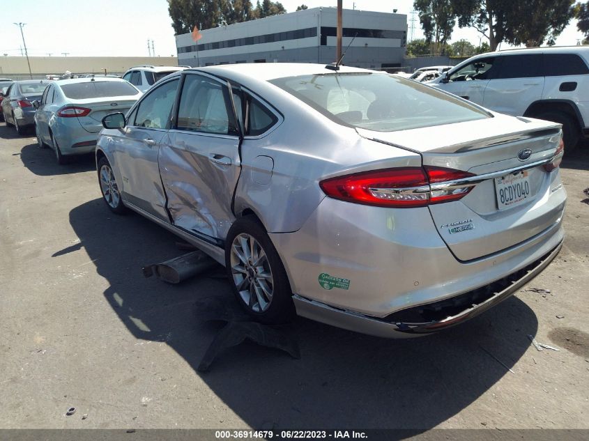 2017 FORD FUSION ENERGI TITANIUM/PLATINUM - 3FA6P0SUXHR329344