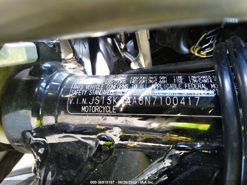 2022 SUZUKI DR-Z400 SM JS1SK44A8N7100417