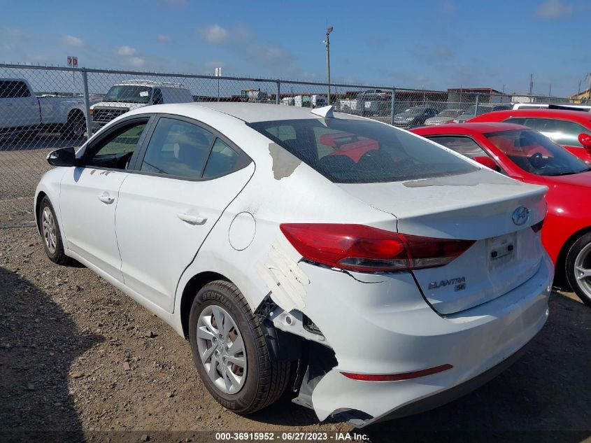 2017 HYUNDAI ELANTRA SE - 5NPD74LF0HH145817