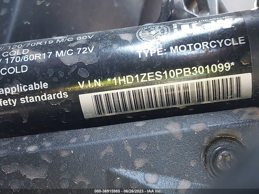 VIN 1HD1ZES10PB301099 2023 HARLEY-DAVIDSON RA1250 S