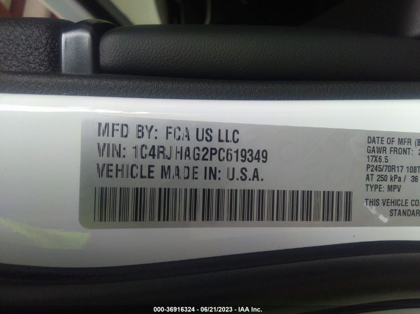 2023 JEEP GRAND CHEROKEE LAREDO - 1C4RJHAG2PC619349