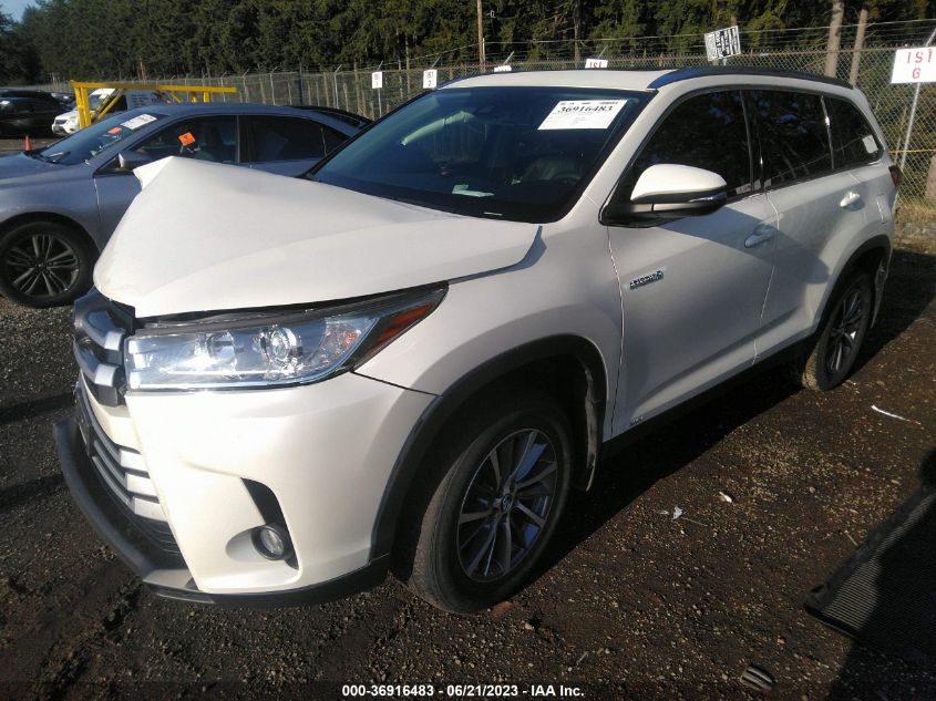 2019 TOYOTA HIGHLANDER HYBRID XLE - 5TDJGRFH1KS071452