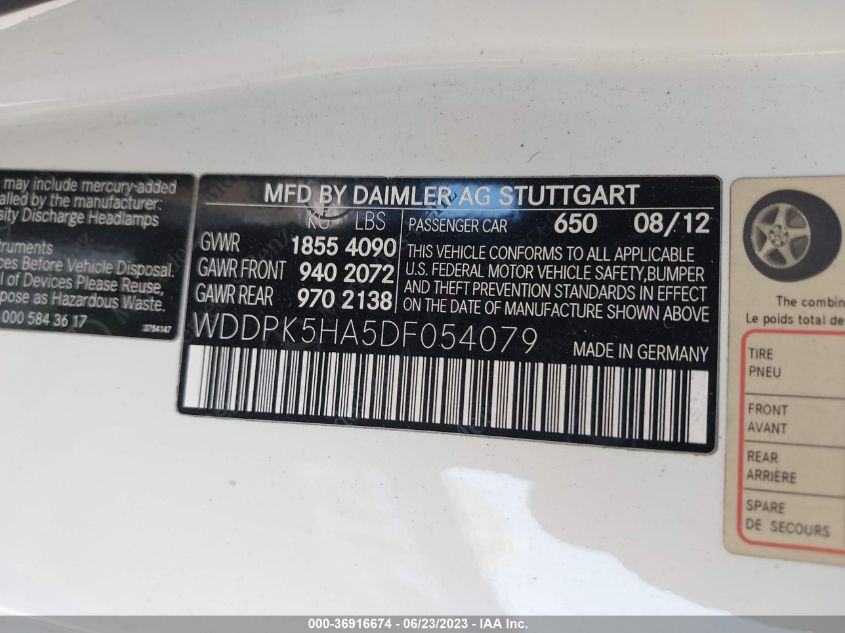 2013 MERCEDES-BENZ SLK-CLASS SLK 350 - WDDPK5HA5DF054079