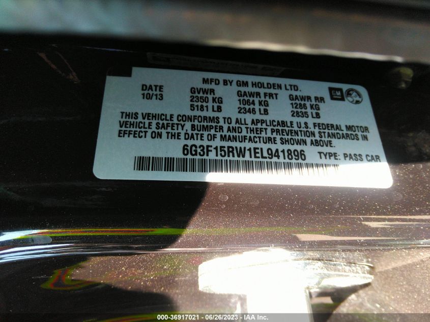 2014 CHEVROLET SS 6G3F15RW1EL941896