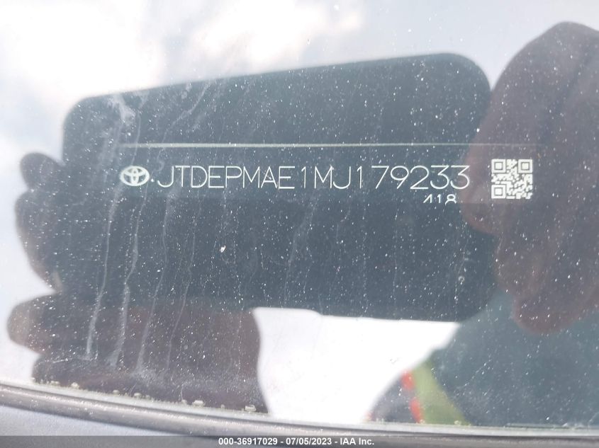 2021 TOYOTA COROLLA LE - JTDEPMAE1MJ179233