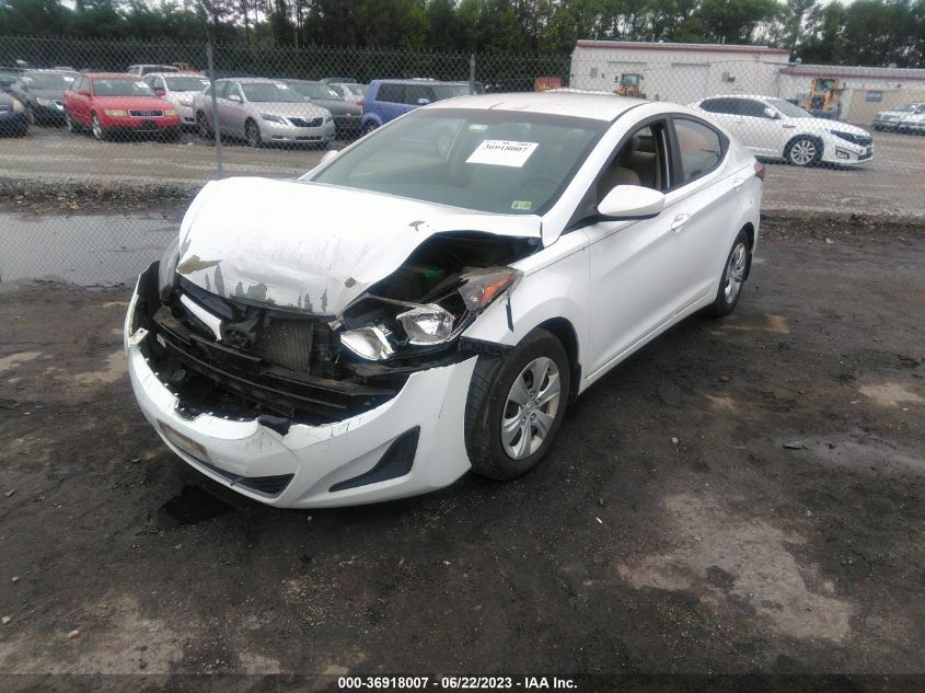 2016 HYUNDAI ELANTRA SE - 5NPDH4AE6GH785133