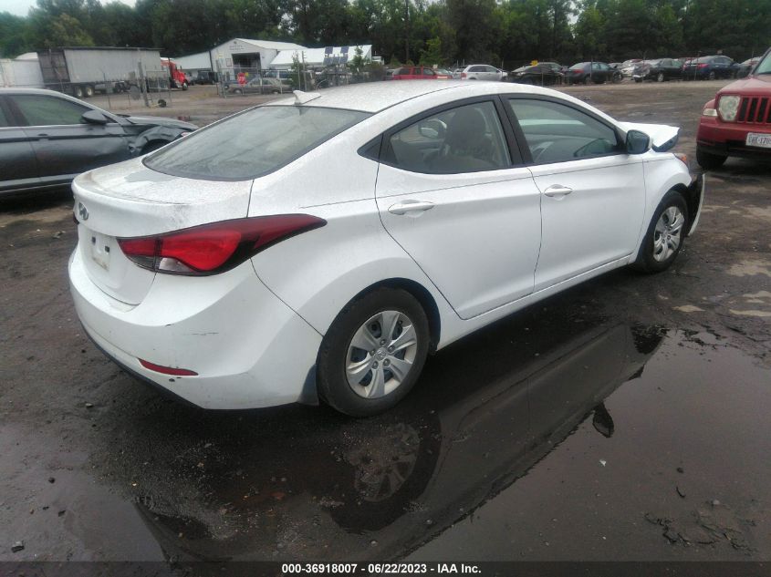 2016 HYUNDAI ELANTRA SE - 5NPDH4AE6GH785133
