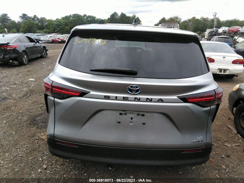 2022 TOYOTA SIENNA LE - 5TDKRKEC1NS106104