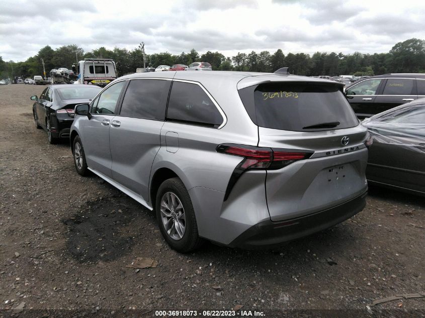 2022 TOYOTA SIENNA LE - 5TDKRKEC1NS106104