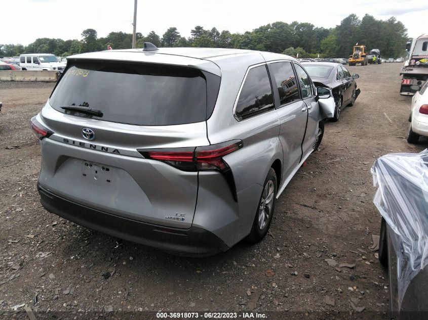 2022 TOYOTA SIENNA LE - 5TDKRKEC1NS106104
