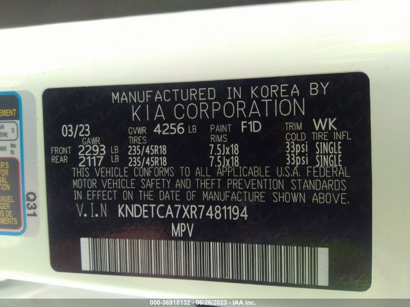 2024 KIA SELTOS SX - KNDETCA7XR7481194