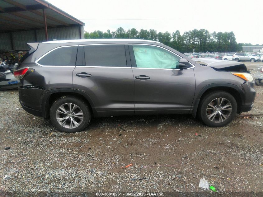 2014 TOYOTA HIGHLANDER XLE - 5TDJKRFHXES011513