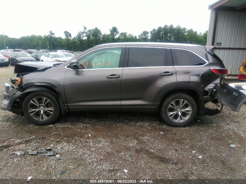 2014 TOYOTA HIGHLANDER XLE - 5TDJKRFHXES011513