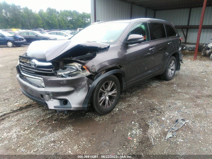 2014 TOYOTA HIGHLANDER XLE - 5TDJKRFHXES011513