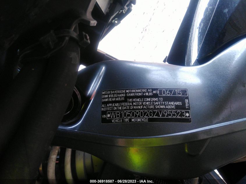 2016 BMW K1300 S - WB1050902GZV95523