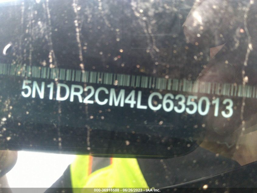 2020 NISSAN PATHFINDER SL - 5N1DR2CM4LC635013