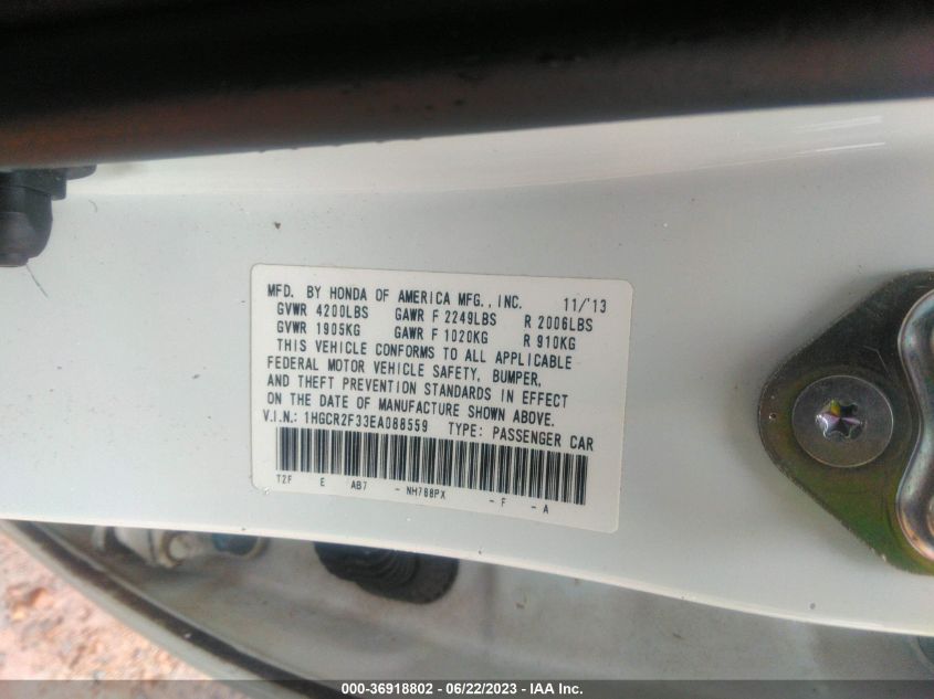 2014 HONDA ACCORD SEDAN LX - 1HGCR2F33EA088559