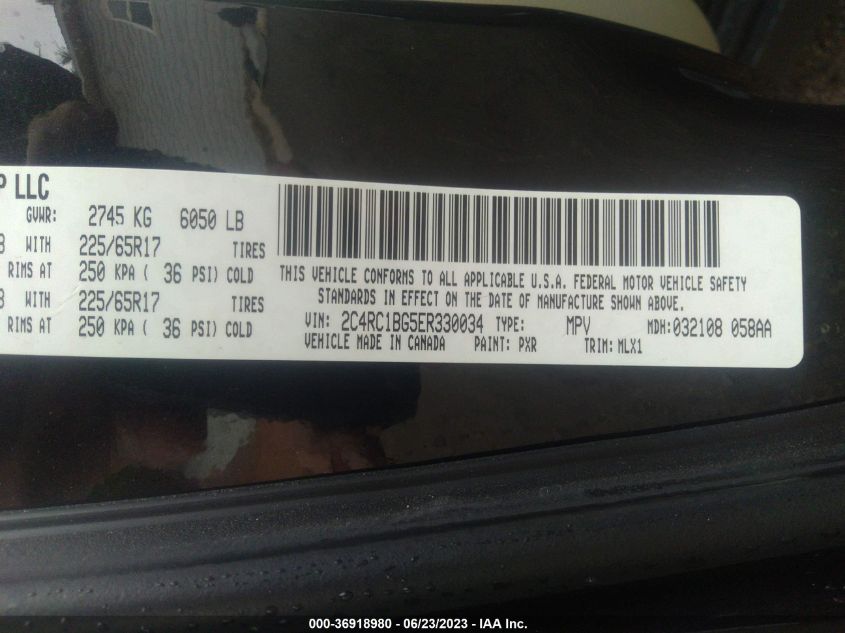 2014 CHRYSLER TOWN & COUNTRY TOURING - 2C4RC1BG5ER330034