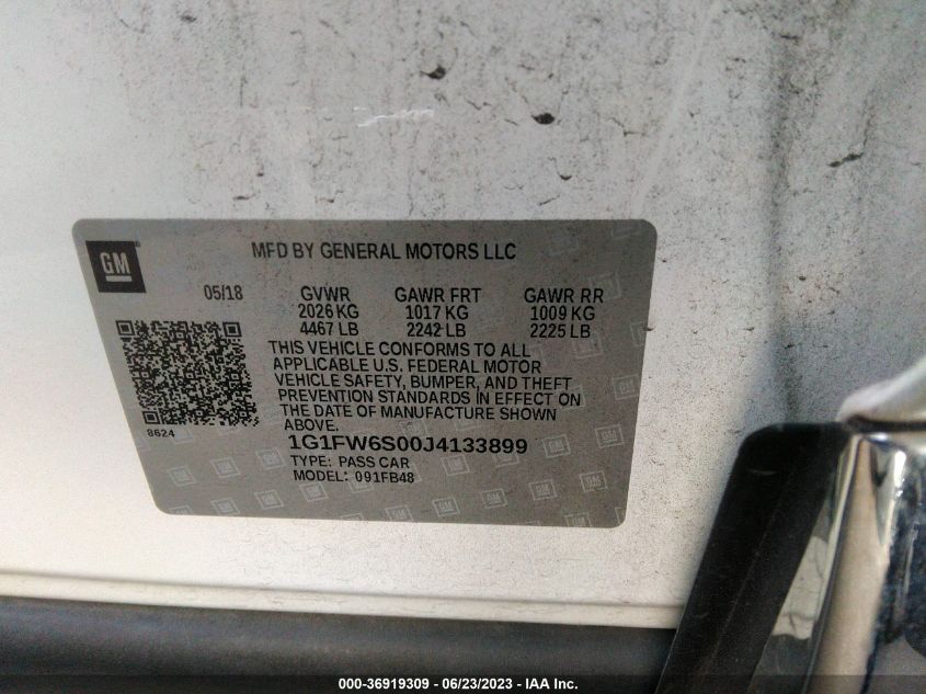 2018 CHEVROLET BOLT EV LT - 1G1FW6S00J4133899