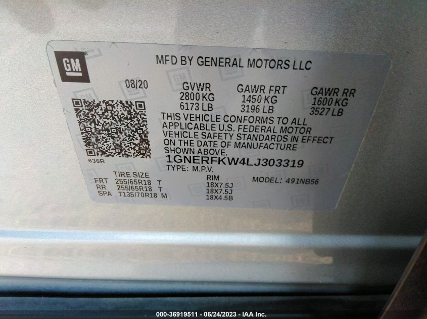 2020 CHEVROLET TRAVERSE LS - 1GNERFKW4LJ303319