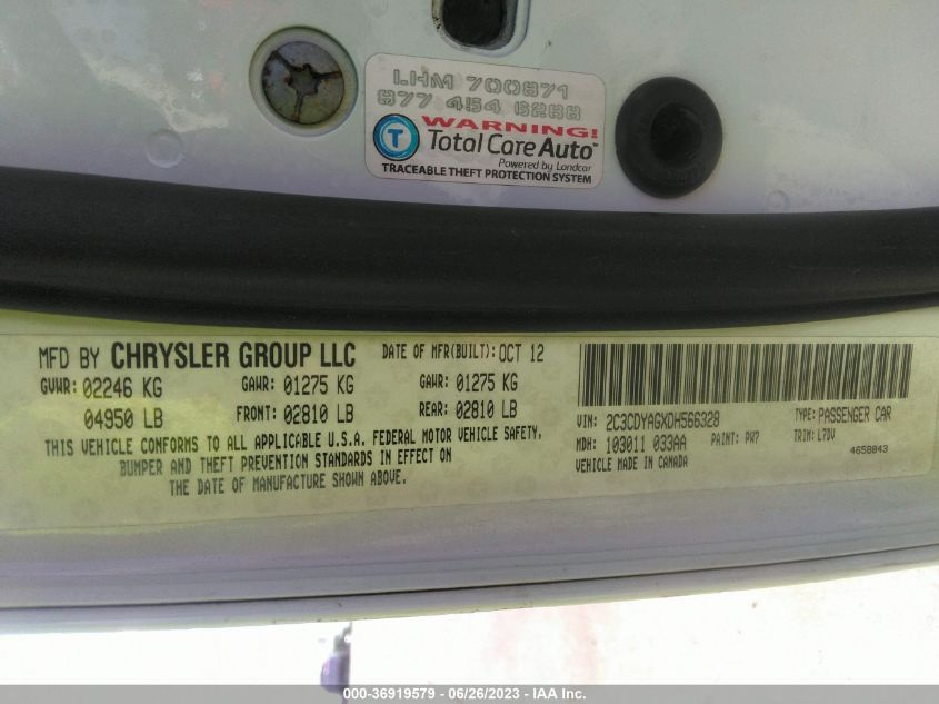 2013 DODGE CHALLENGER SXT - 2C3CDYAGXDH566328