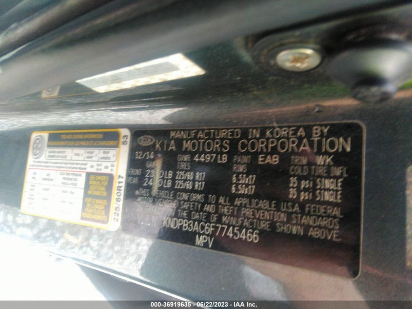 2015 KIA SPORTAGE LX - KNDPB3AC6F7745466