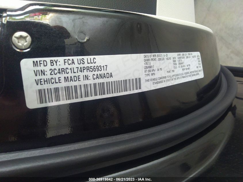2023 CHRYSLER PACIFICA HYBRID TOURING L - 2C4RC1L74PR569317