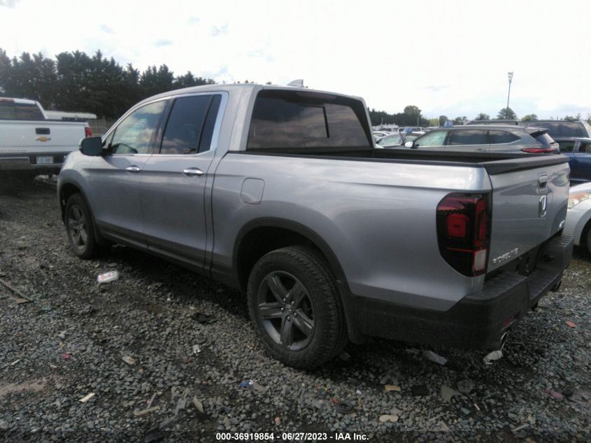 2022 HONDA RIDGELINE RTL-E - 5FPYK3F73NB023761