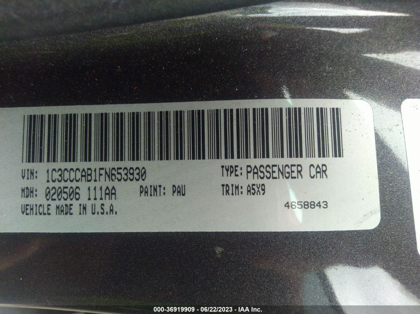 2015 CHRYSLER 200 LIMITED - 1C3CCCAB1FN653930