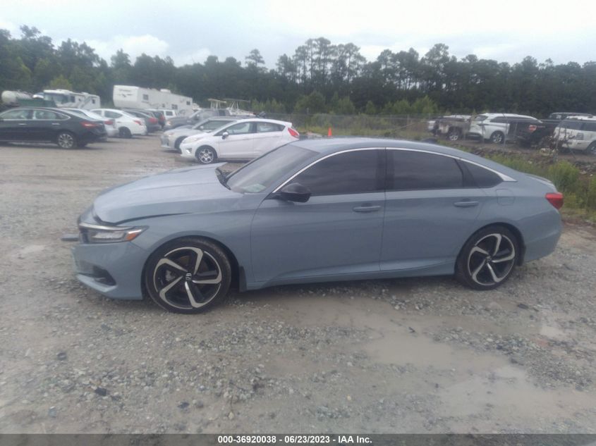 2022 HONDA ACCORD SEDAN SPORT - 1HGCV1F37NA078543