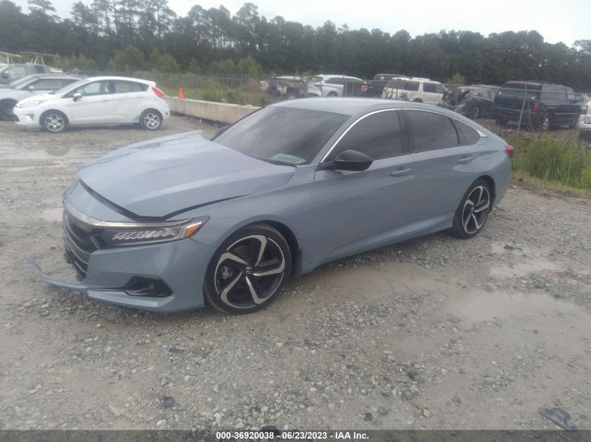 2022 HONDA ACCORD SEDAN SPORT - 1HGCV1F37NA078543