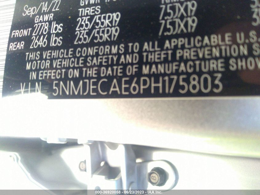 2023 HYUNDAI TUCSON LIMITED - 5NMJECAE6PH175803