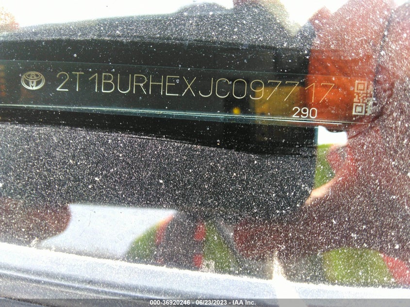 VIN 2T1BURHEXJC097717 2018 TOYOTA COROLLA L/LE/XLE/SE/XSE