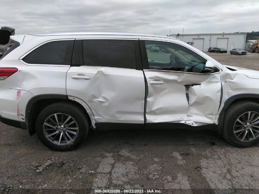 2019 TOYOTA HIGHLANDER SE/XLE - 5TDJZRFH1KS592469