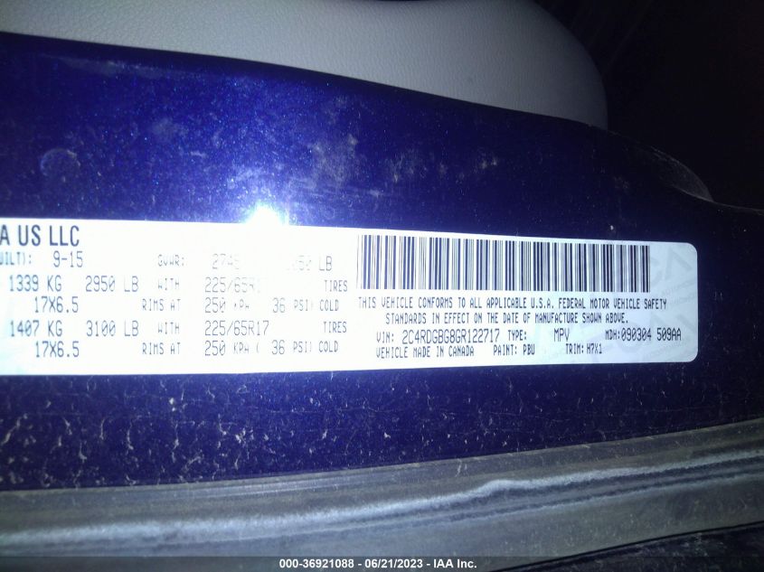 2016 DODGE GRAND CARAVAN SE - 2C4RDGBG8GR122717