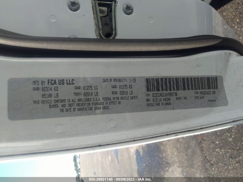 2019 CHRYSLER 300 LIMITED - 2C3CCAEG1KH585738