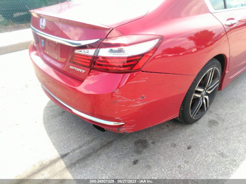 2016 HONDA ACCORD SEDAN SPORT - 1HGCR2F56GA176977