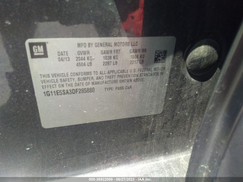 2013 CHEVROLET MALIBU 2LT - 1G11E5SA3DF285880