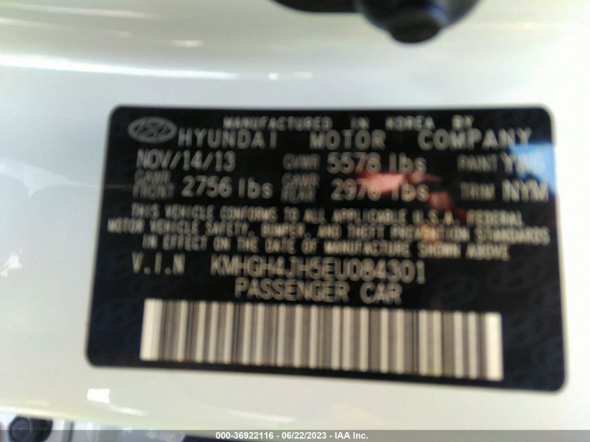 2014 HYUNDAI EQUUS SIGNATURE - KMHGH4JH5EU084301