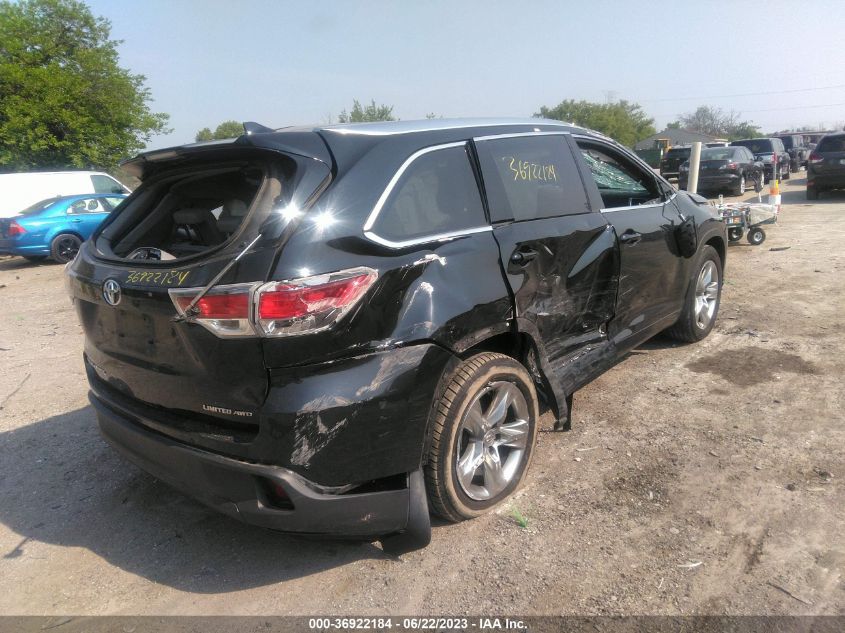 2015 TOYOTA HIGHLANDER LIMITED - 5TDDKRFHXFS109150