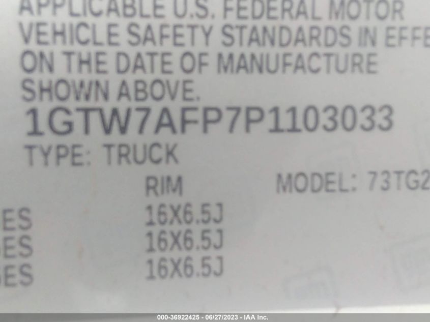 2023 GMC SAVANA CARGO VAN - 1GTW7AFP7P1103033