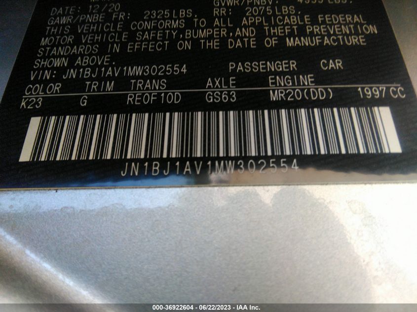 2021 NISSAN ROGUE SPORT S - JN1BJ1AV1MW302554