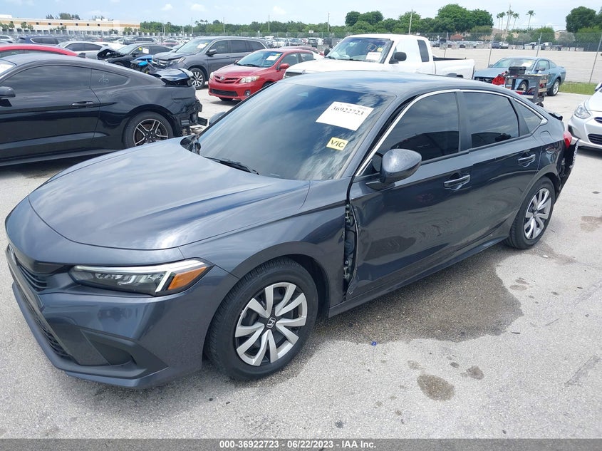 VIN 2HGFE2F25NH511627 2022 HONDA CIVIC SEDAN LX