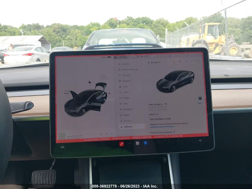 2020 TESLA MODEL 3 - 5YJ3E1EB8LF735555