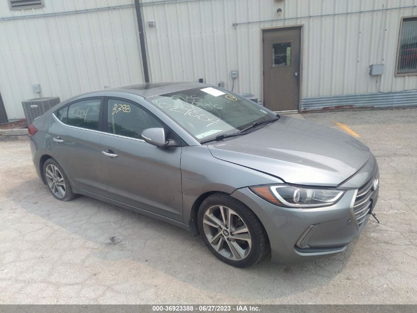 2017 HYUNDAI ELANTRA LIMITED - KMHD84LF4HU293712