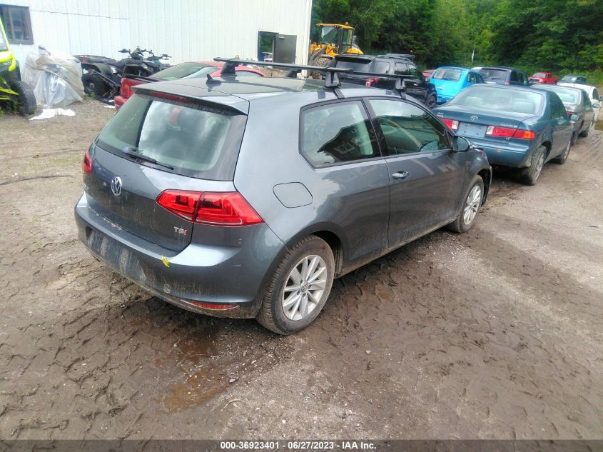 2015 VOLKSWAGEN GOLF TSI S - 3VW917AU0FM097346